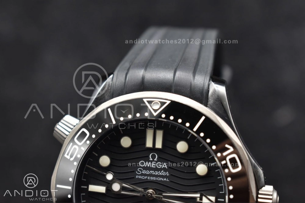Seamaster Diver 300M PVD VSF Best Edition Black Dial on Black Rubber Strap A8806