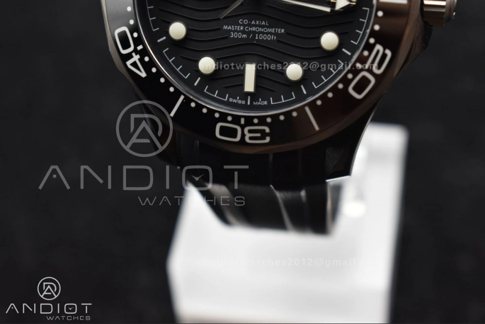 Seamaster Diver 300M PVD VSF Best Edition Black Dial on Black Rubber Strap A8806