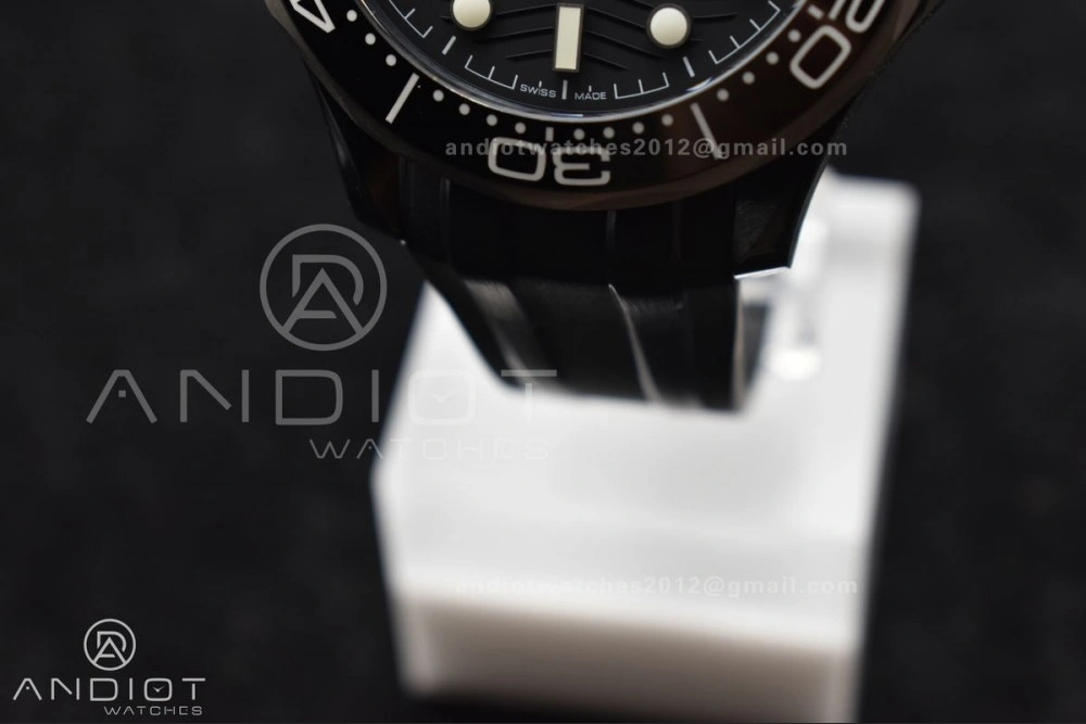 Seamaster Diver 300M PVD VSF Best Edition Black Dial on Black Rubber Strap A8806
