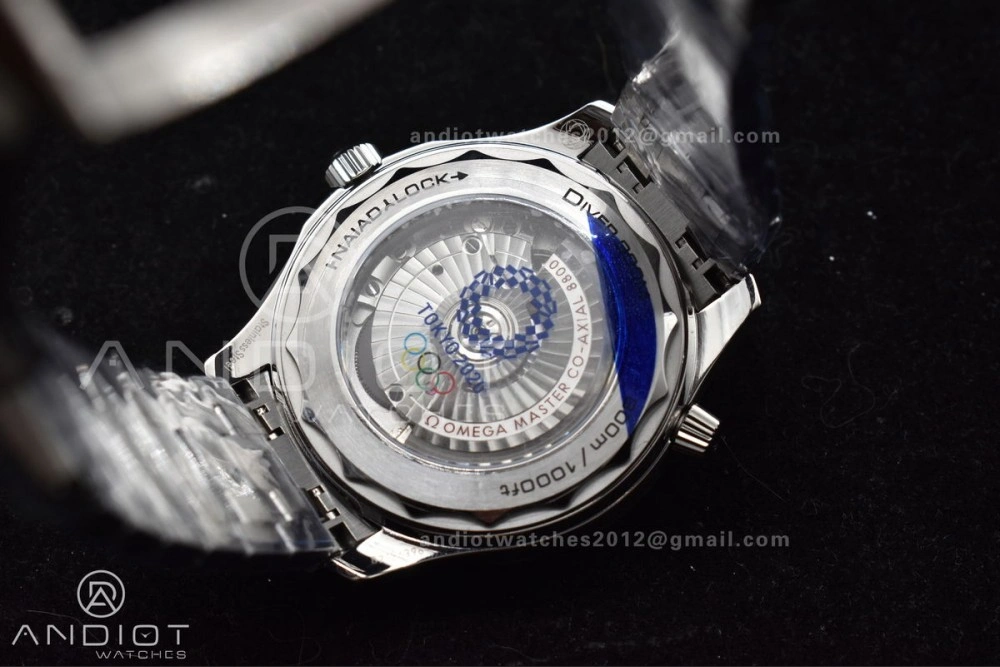 Seamaster Diver 300M SS Blue Ceramic Bezel VSF 1:1 Best Edition White Dial on SS Bracelet A2824