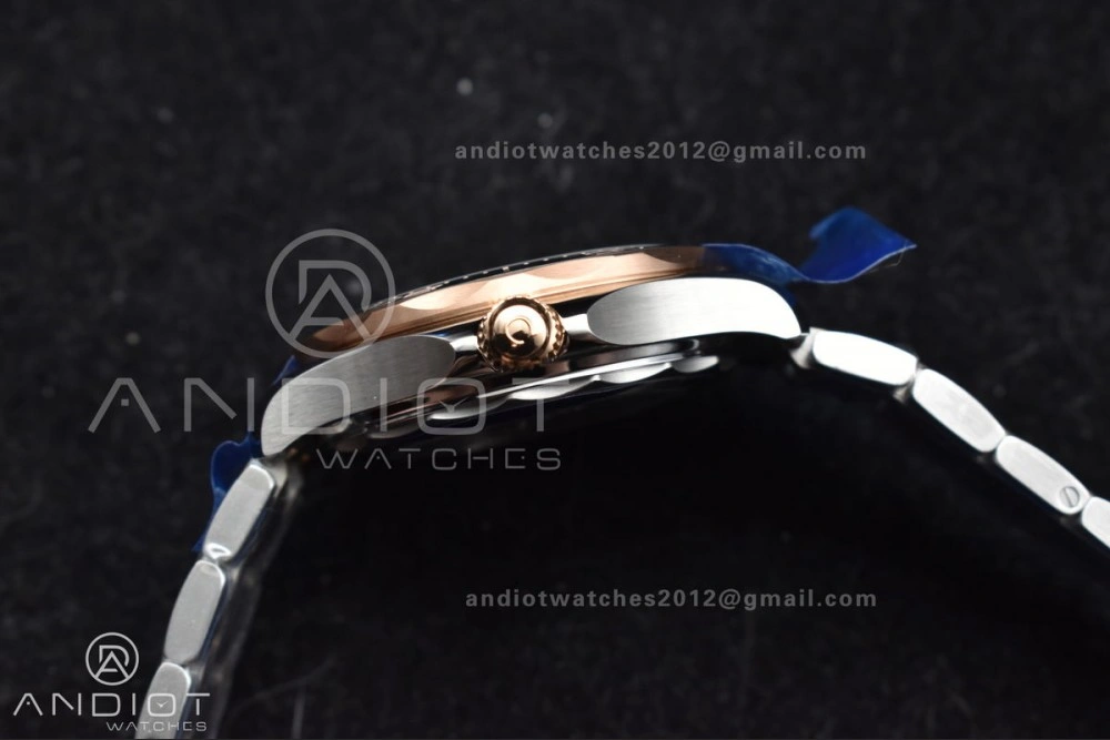 Seamaster Diver 300M SS RG VSF 1:1 Best Edition Black Ceramic Black Dial on SS Bracelet A8800