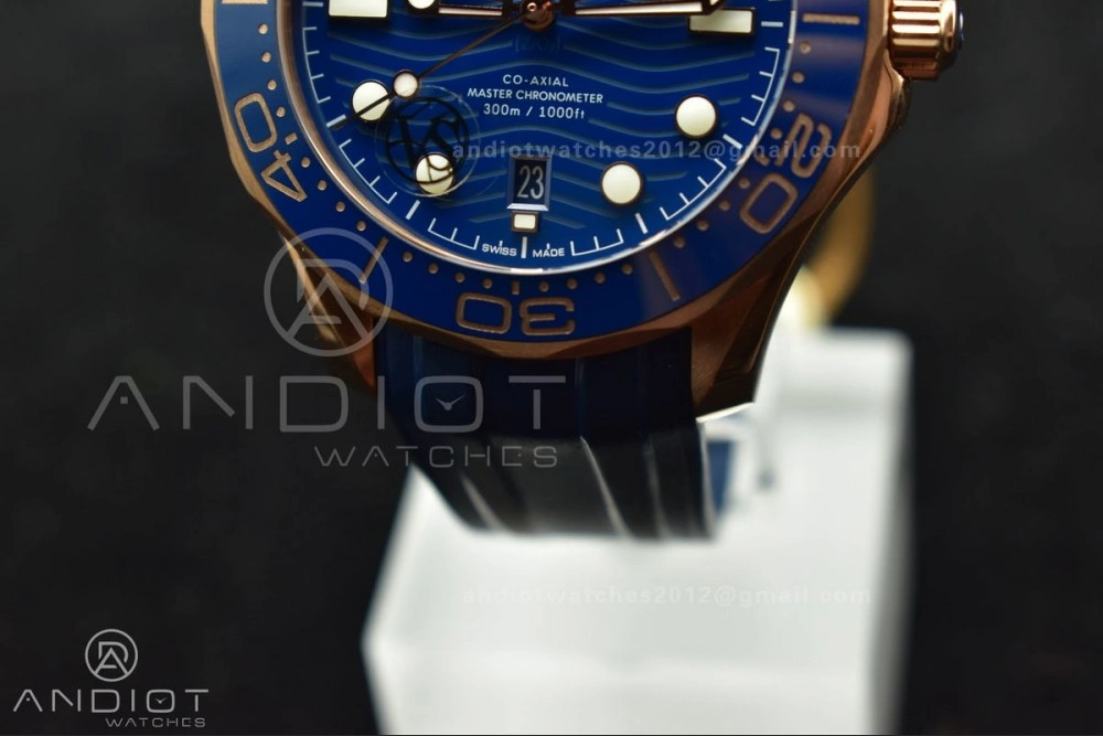 Seamaster Diver 300M SS RG VSF 1:1 Best Edition Blue Ceramic Blue Dial On SS Bracelet A8800