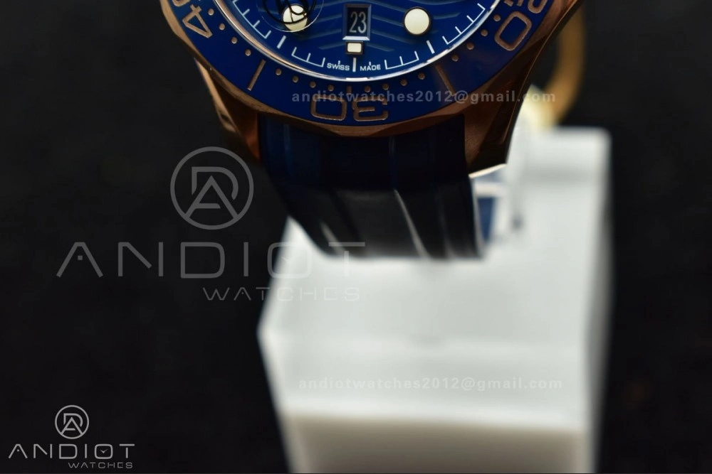 Seamaster Diver 300M SS RG VSF 1:1 Best Edition Blue Ceramic Blue Dial On SS Bracelet A8800