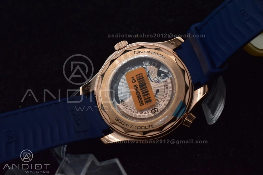 Seamaster Diver 300M SS RG VSF 1:1 Best Edition Blue Ceramic Blue Dial On SS Bracelet A8800