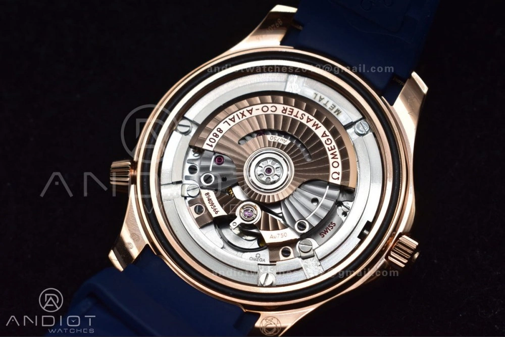 Seamaster Diver 300M SS RG VSF 1:1 Best Edition Blue Ceramic Blue Dial On SS Bracelet A8800