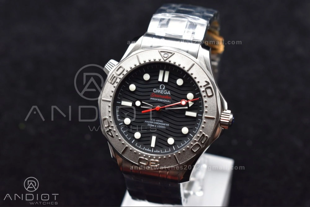 Seamaster Diver 300M VSF 1:1 Best Edition Black Ceramic Black Dial On SS Bracelet A8800