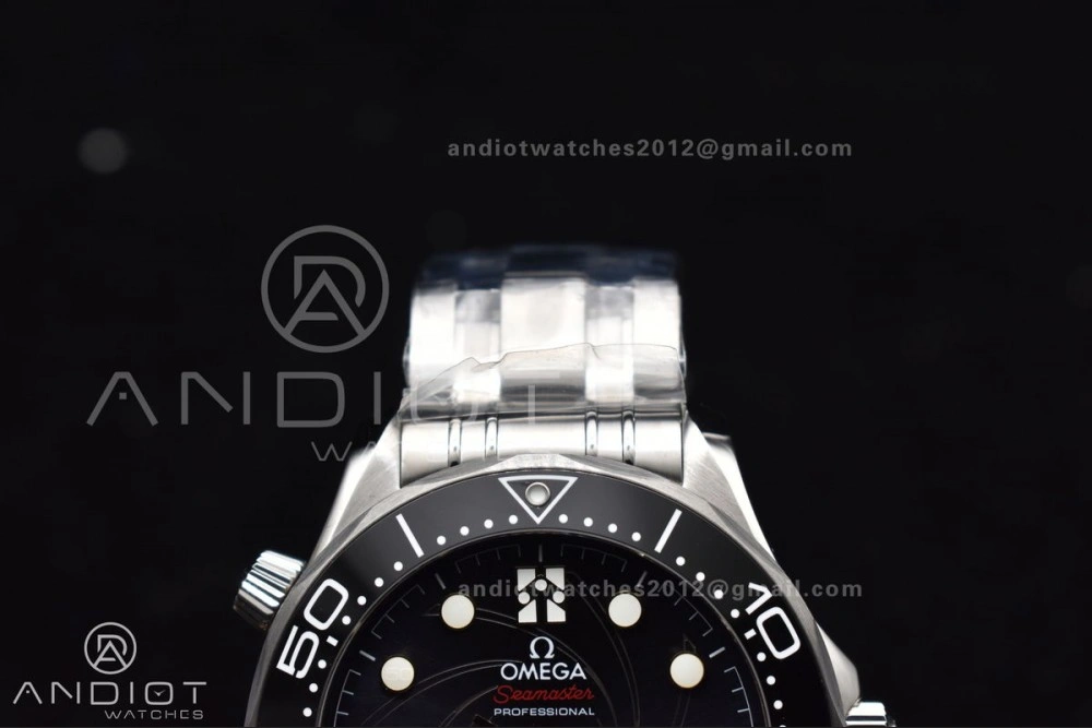 Seamaster Diver 300M VSF 1:1 Best Edition James Bond 007 Black Ceramic Black Dial On SS Bracelet A8800