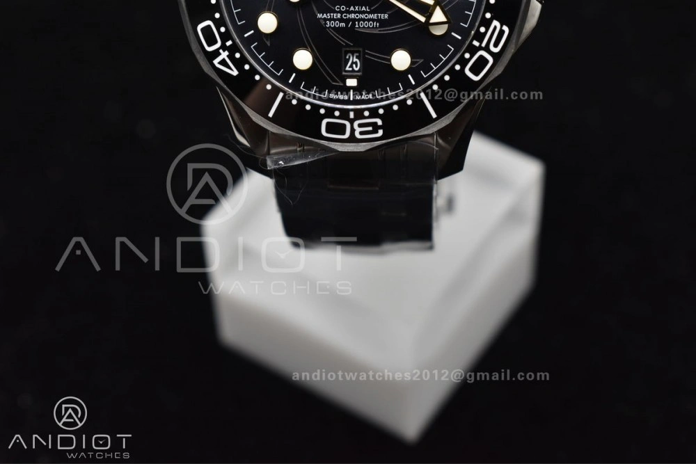 Seamaster Diver 300M VSF 1:1 Best Edition James Bond 007 Black Ceramic Black Dial On SS Bracelet A8800