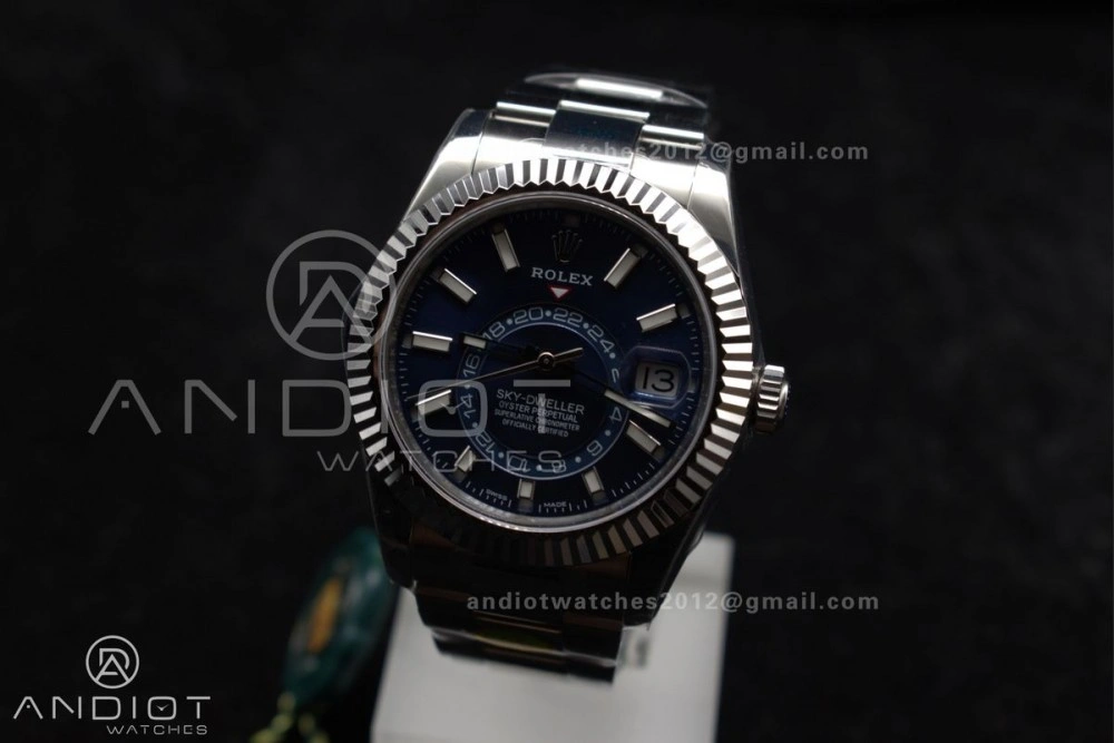 Sky-Dweller 326934 904L SS ZF 1:1 Best Edition Blue Dial on SS Bracelet A2824