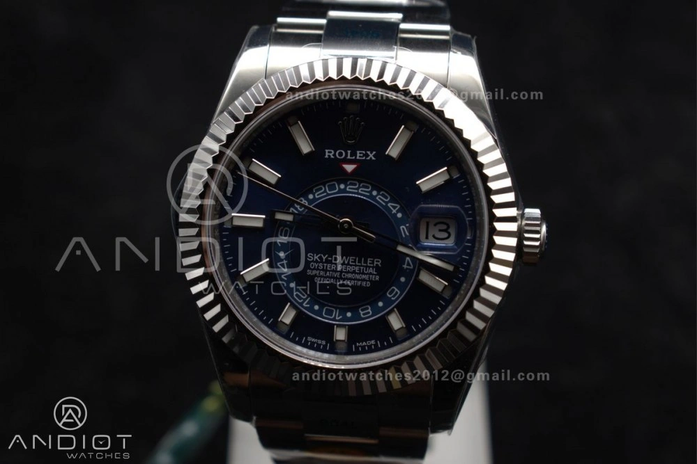 Sky-Dweller 326934 904L SS ZF 1:1 Best Edition Blue Dial on SS Bracelet A2824