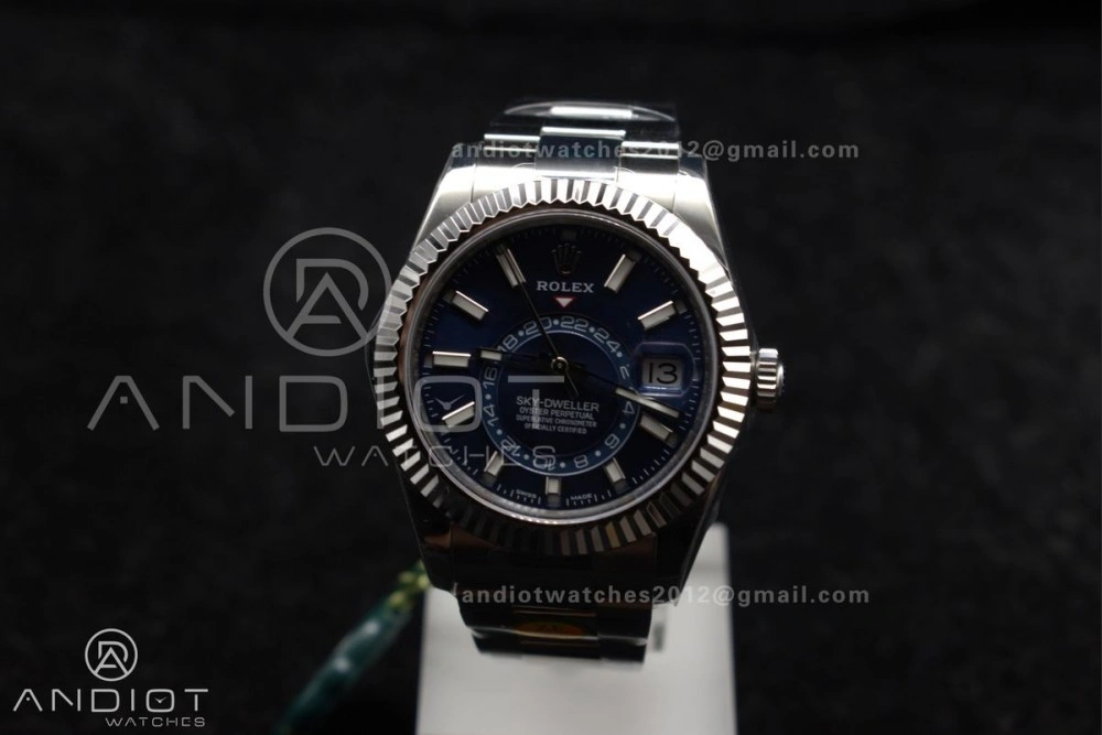 Sky-Dweller 326934 904L SS ZF 1:1 Best Edition Blue Dial on SS Bracelet A2824