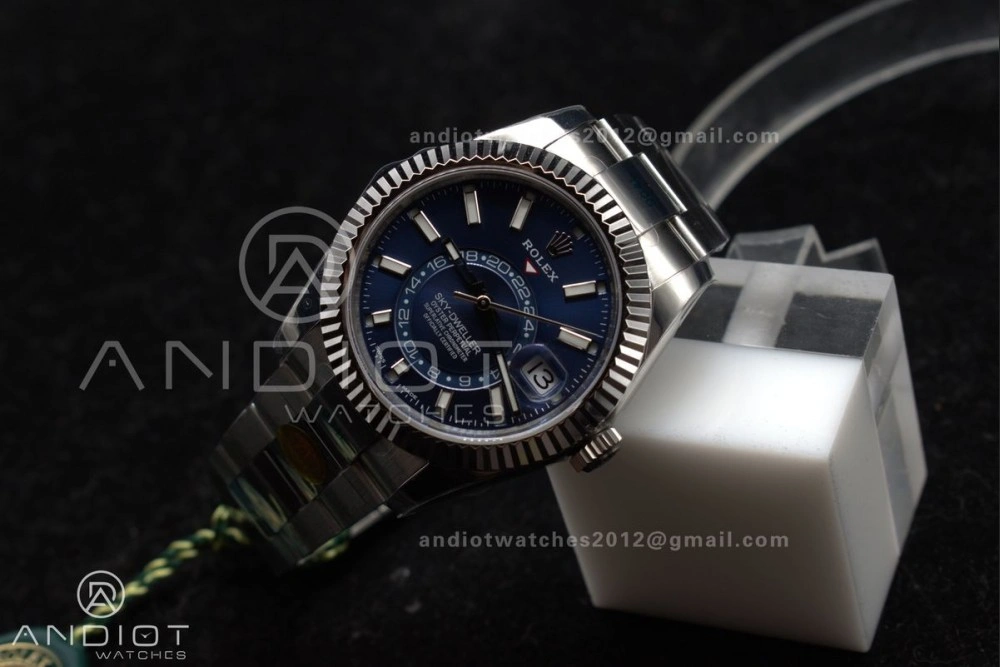 Sky-Dweller 326934 904L SS ZF 1:1 Best Edition Blue Dial on SS Bracelet A2824