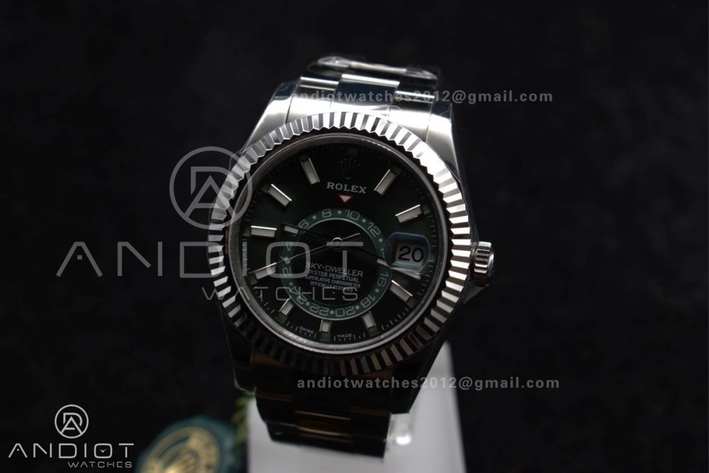 Sky-Dweller 326934 904L SS ZF 1:1 Best Edition Green Dial on SS Bracelet A2824