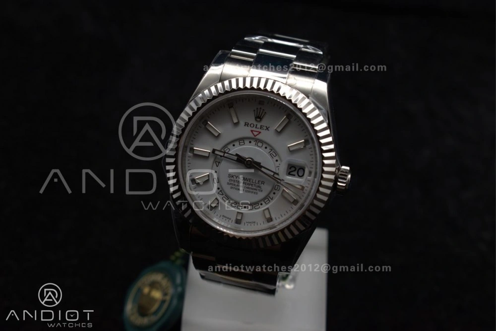 Sky-Dweller 326934 904L SS ZF 1:1 Best Edition White Dial on SS Bracelet A2824