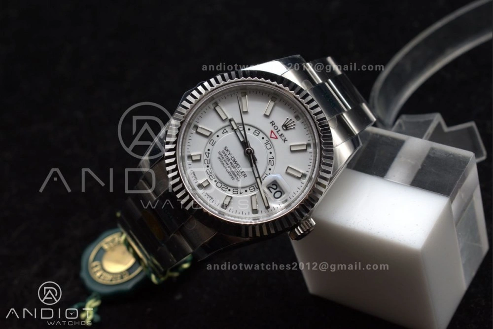 Sky-Dweller 326934 904L SS ZF 1:1 Best Edition White Dial on SS Bracelet A2824