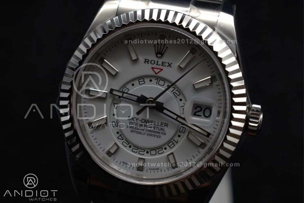Sky-Dweller 326934 904L SS ZF 1:1 Best Edition White Dial on SS Bracelet A2824