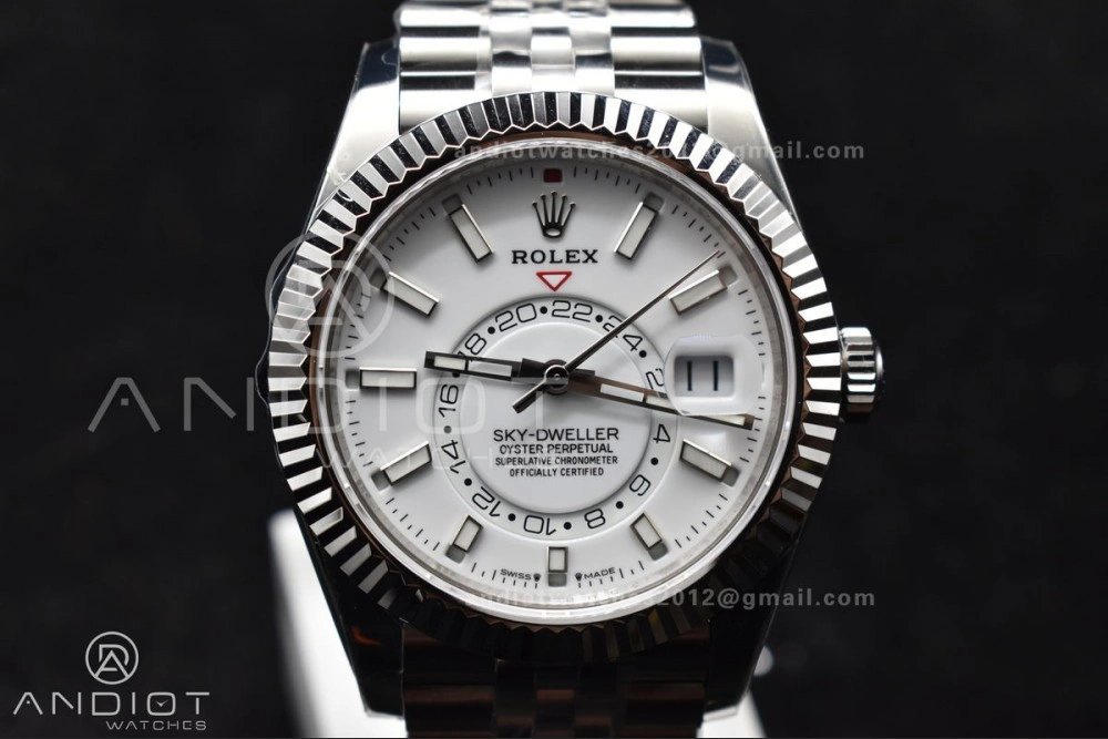 Sky-Dweller 326934 904L SS ZF 1:1 Best Edition White Dial on SS Jubilee Bracelet A2824