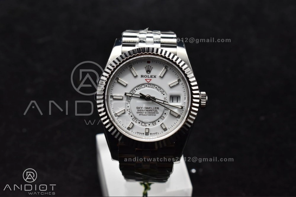 Sky-Dweller 326934 904L SS ZF 1:1 Best Edition White Dial on SS Jubilee Bracelet A2824