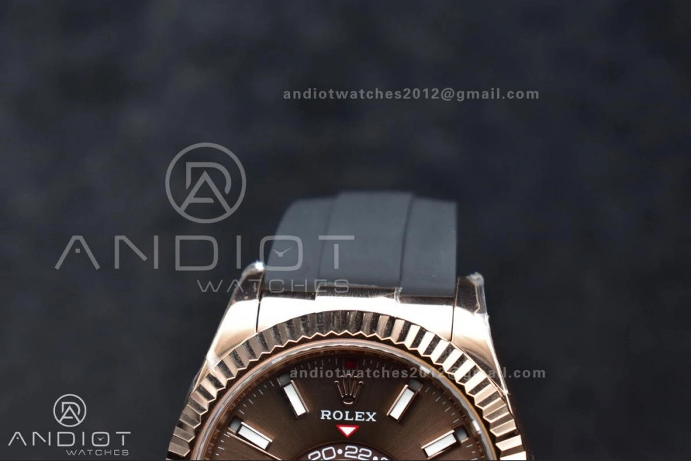 Sky-Dweller 336235 RG ZF 1:1 Best Edition Brown Dial on Oyster-flex Strap A23J (Gain Weight)