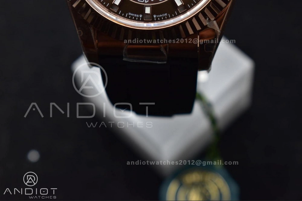 Sky-Dweller 336235 RG ZF 1:1 Best Edition Brown Dial on Oyster-flex Strap A23J (Gain Weight)
