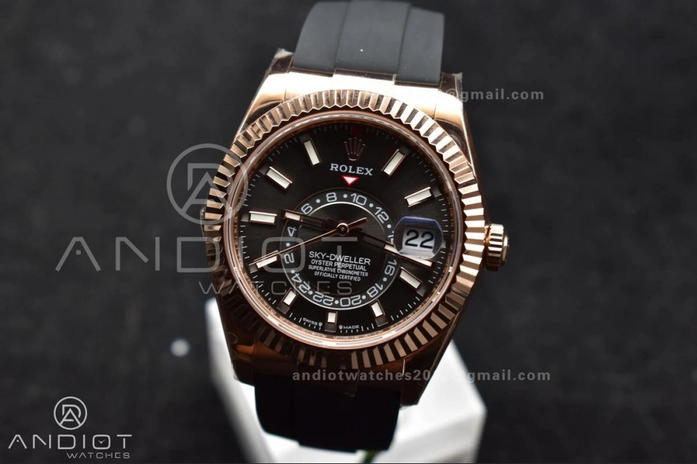 Sky-Dweller 336235 RG ZF 1:1 Best Edition Grey Dial on Oyster-flex Strap A23J (Gain Weight)