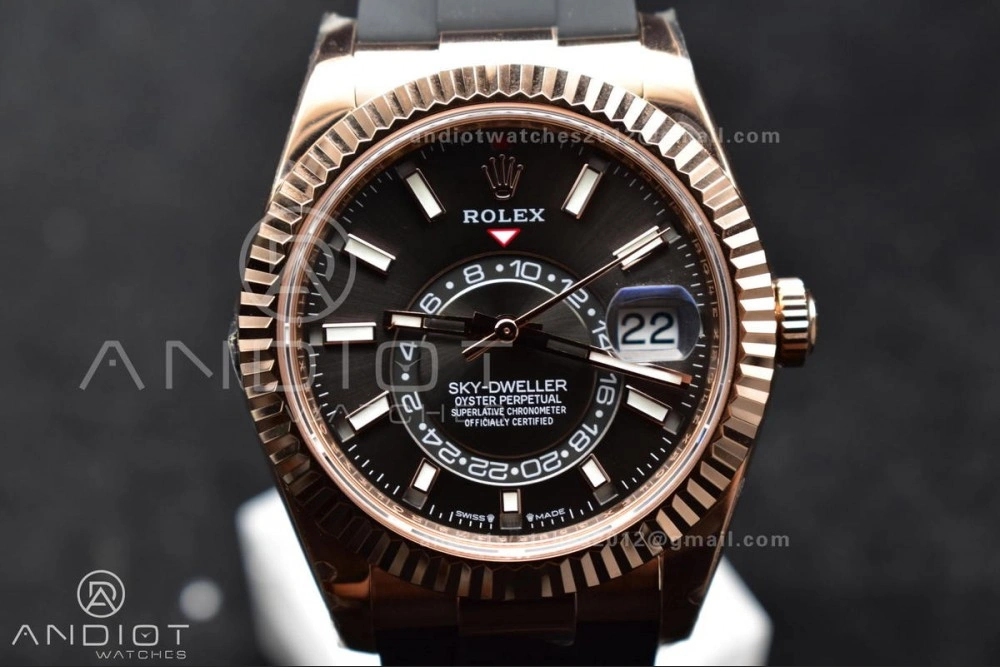 Sky-Dweller 336235 RG ZF 1:1 Best Edition Grey Dial on Oyster-flex Strap A23J (Gain Weight)