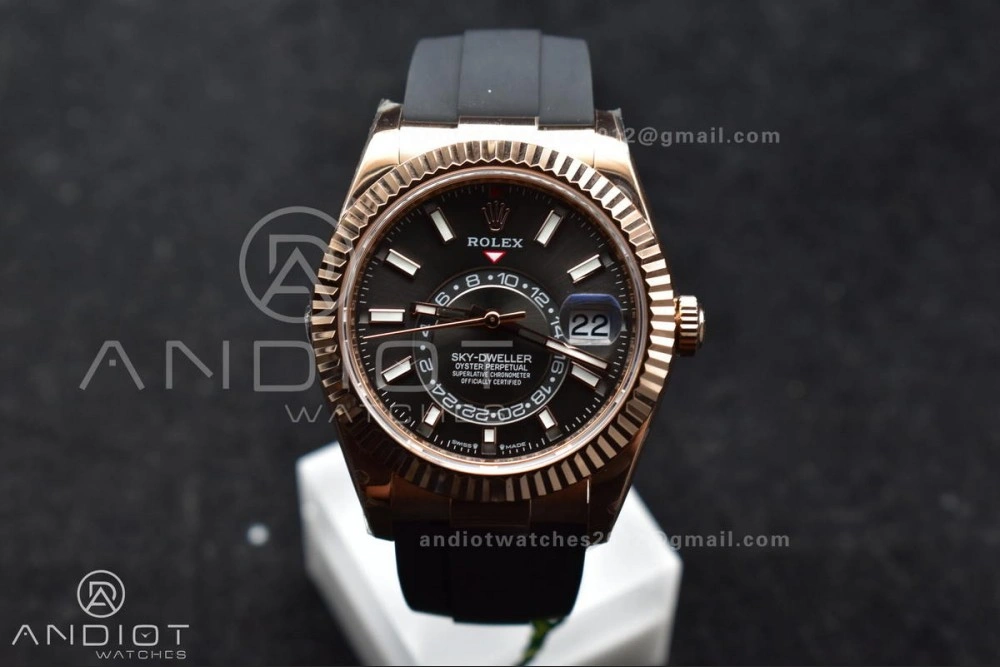 Sky-Dweller 336235 RG ZF 1:1 Best Edition Grey Dial on Oyster-flex Strap A23J (Gain Weight)