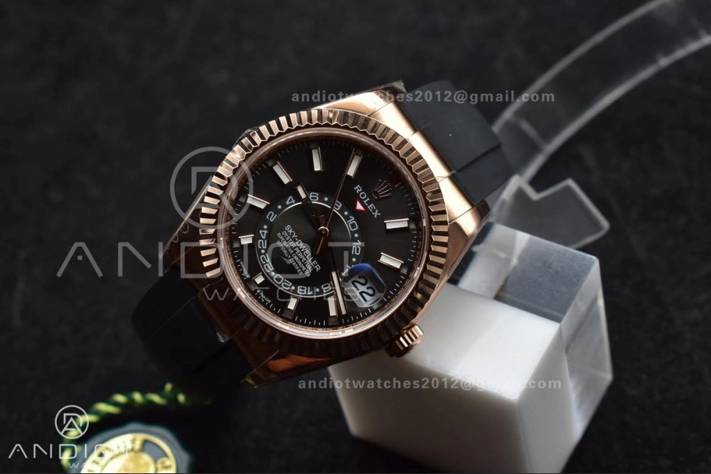 Sky-Dweller 336235 RG ZF 1:1 Best Edition Grey Dial on Oyster-flex Strap A23J (Gain Weight)