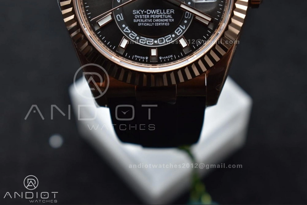 Sky-Dweller 336235 RG ZF 1:1 Best Edition Grey Dial on Oyster-flex Strap A23J (Gain Weight)