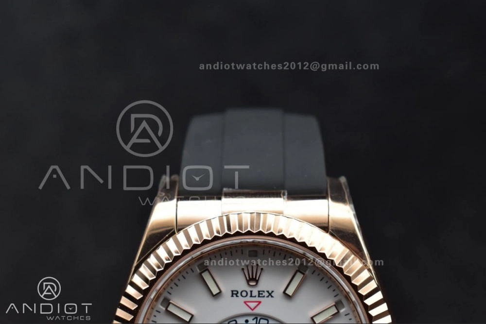 Sky-Dweller 336235 RG ZF 1:1 Best Edition White Dial on Oyster-flex Strap A23J (Gain Weight)