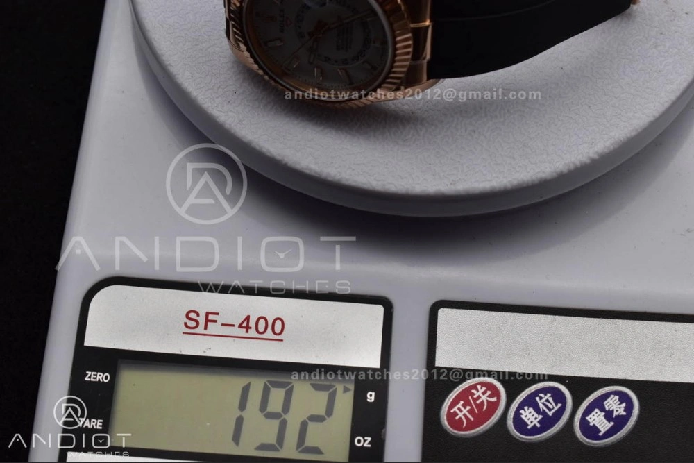 Sky-Dweller 336235 RG ZF 1:1 Best Edition White Dial on Oyster-flex Strap A23J (Gain Weight)