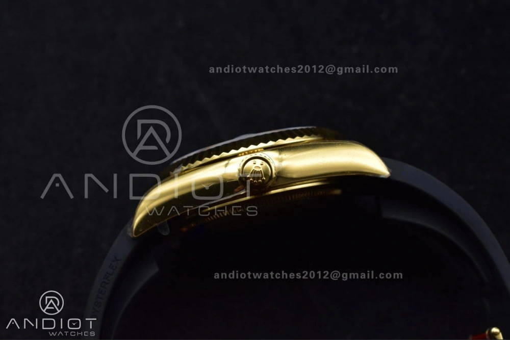 Sky-Dweller 336238 YG ZF 1:1 Best Edition Black Dial on Oysterflex Strap A23J (Gain Weight)