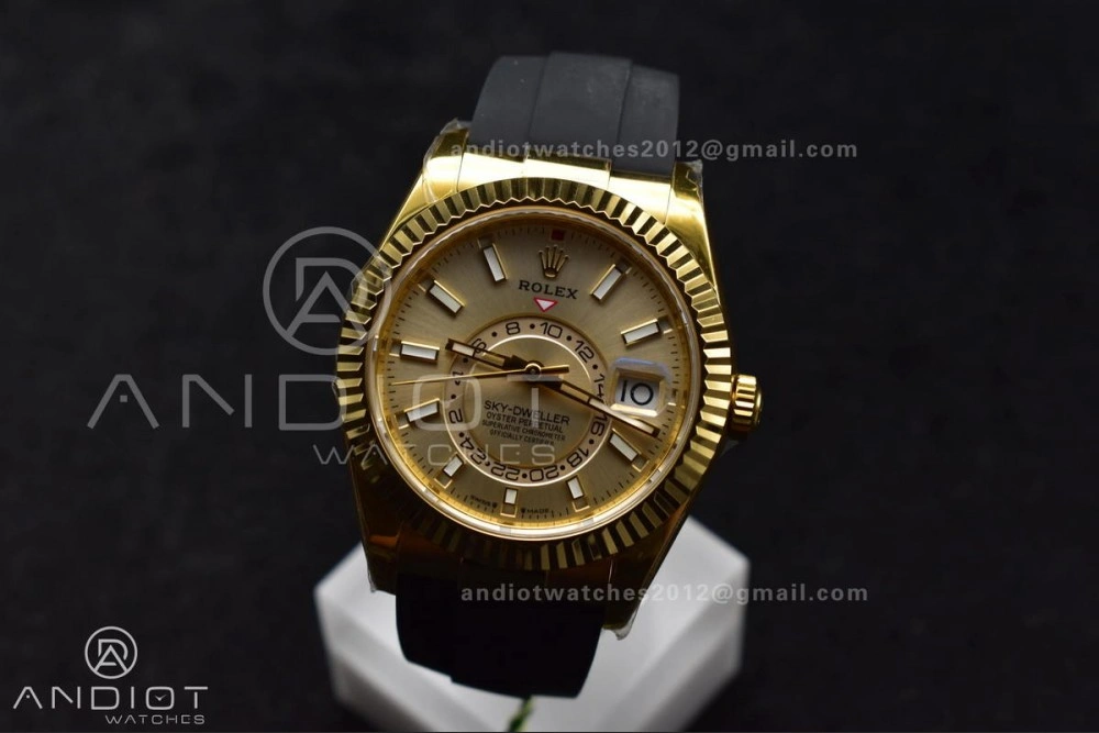 Sky-Dweller 336238 YG ZF 1:1 Best Edition YG Dial on Oysterflex Strap A23J (Gain Weight)