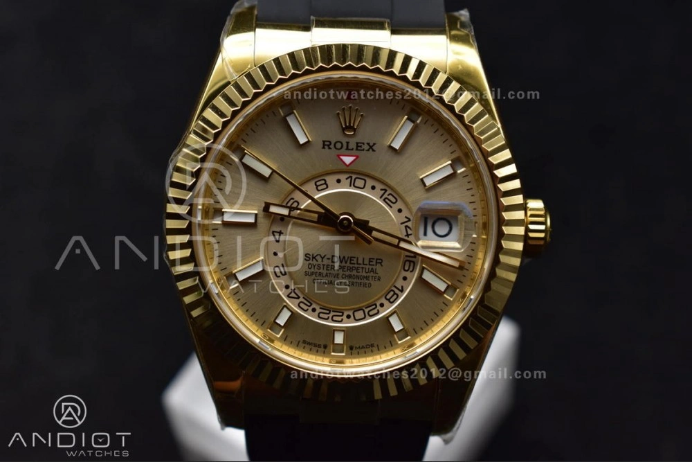 Sky-Dweller 336238 YG ZF 1:1 Best Edition YG Dial on Oysterflex Strap A23J (Gain Weight)