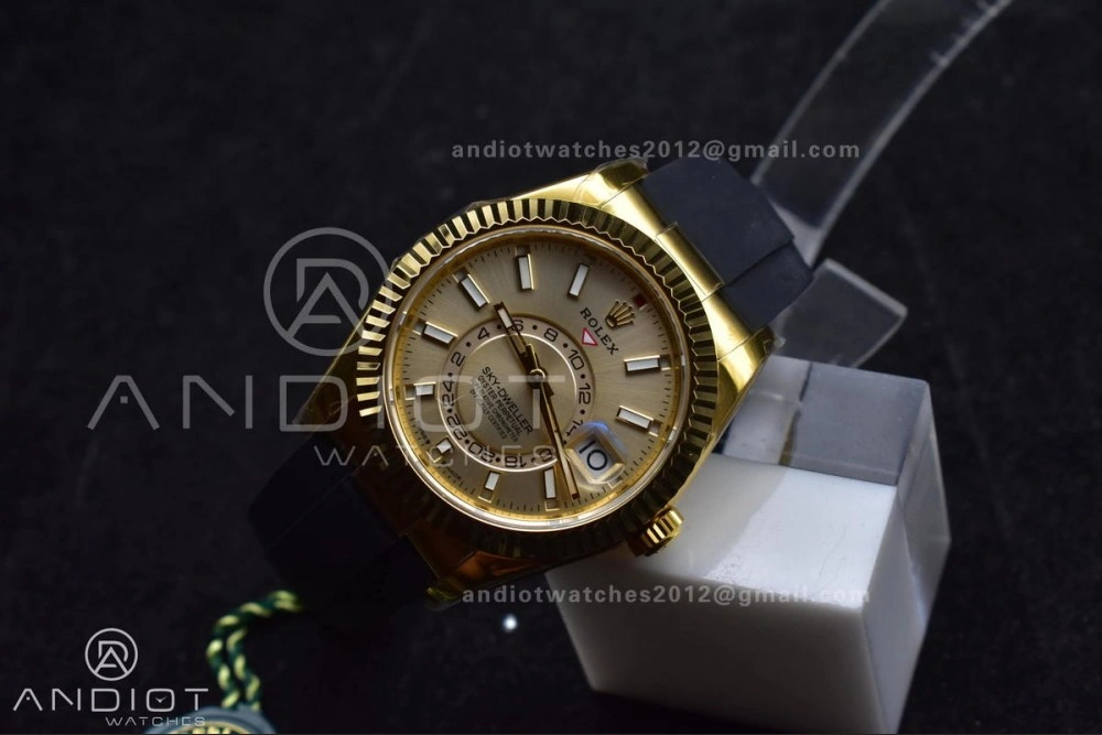 Sky-Dweller 336238 YG ZF 1:1 Best Edition YG Dial on Oysterflex Strap A23J (Gain Weight)