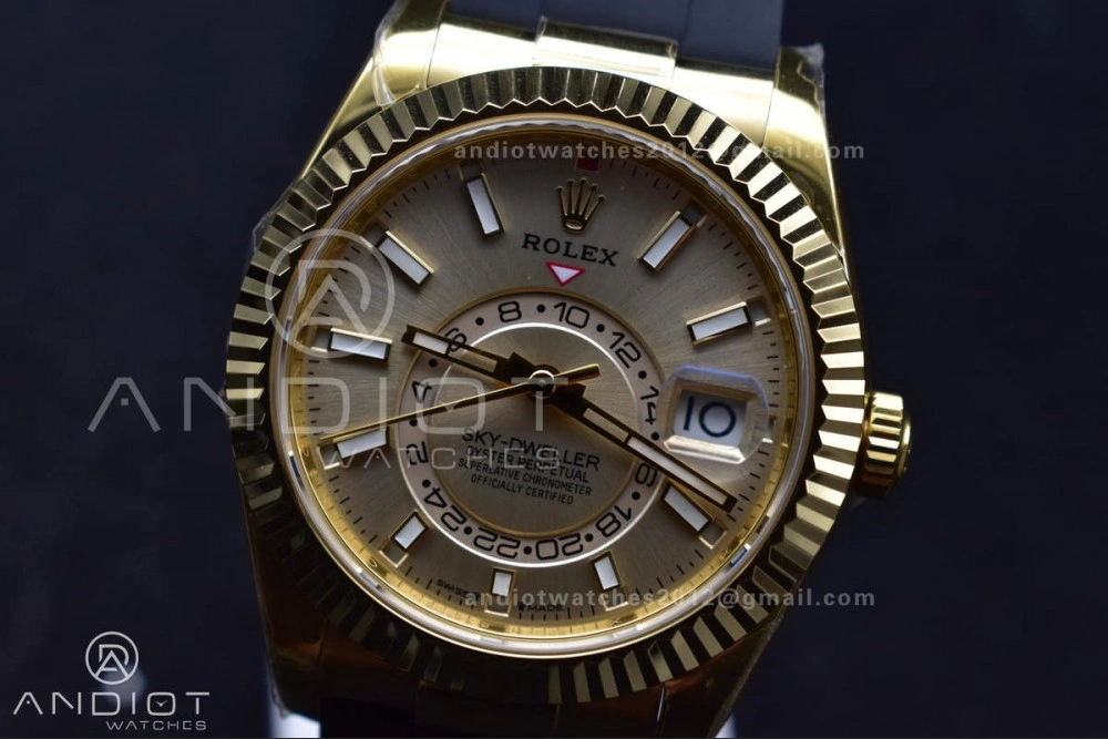 Sky-Dweller 336238 YG ZF 1:1 Best Edition YG Dial on Oysterflex Strap A23J (Gain Weight)