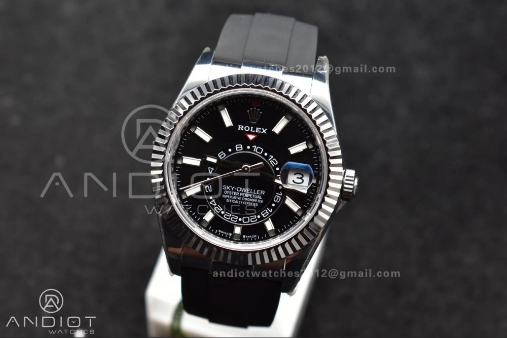 Sky-Dweller 336239 SS ZF 1:1 Best Edition Black Dial on Oysterflex Strap A23J (Gain Weight)