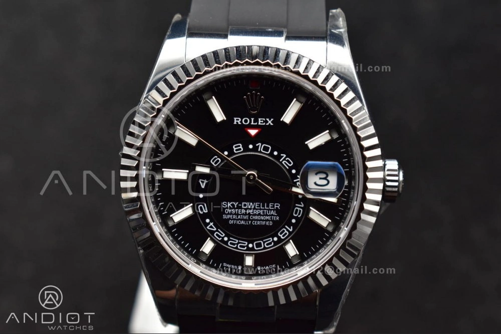 Sky-Dweller 336239 SS ZF 1:1 Best Edition Black Dial on Oysterflex Strap A23J (Gain Weight)