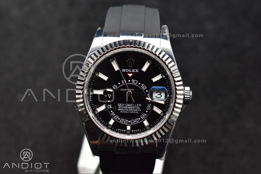Sky-Dweller 336239 SS ZF 1:1 Best Edition Black Dial on Oysterflex Strap A23J (Gain Weight)