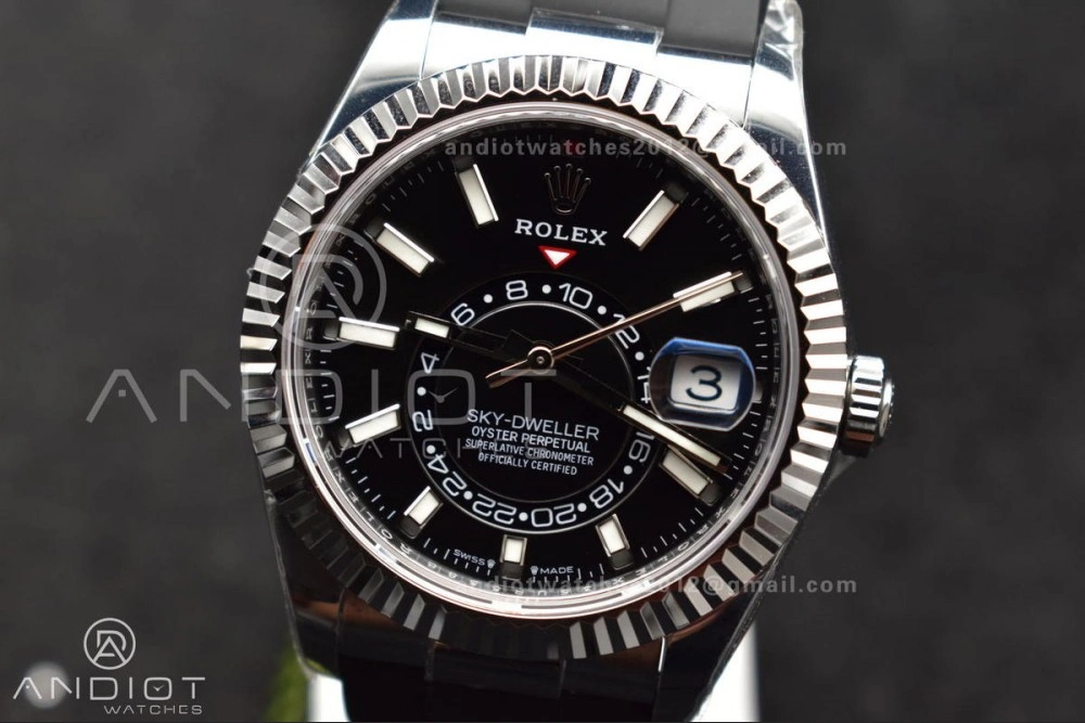 Sky-Dweller 336239 SS ZF 1:1 Best Edition Black Dial on Oysterflex Strap A23J (Gain Weight)