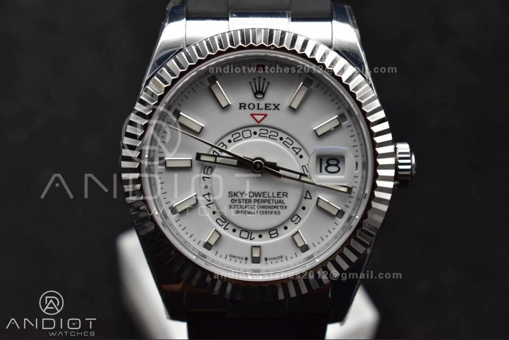 Sky-Dweller 336239 SS ZF 1:1 Best Edition White Dial on Oysterflex Strap A23J (Gain Weight)