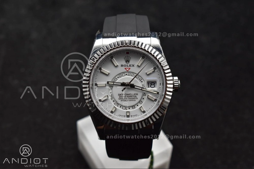 Sky-Dweller 336239 SS ZF 1:1 Best Edition White Dial on Oysterflex Strap A23J (Gain Weight)