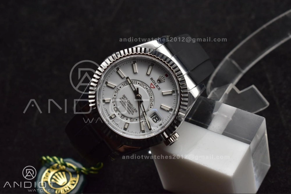 Sky-Dweller 336239 SS ZF 1:1 Best Edition White Dial on Oysterflex Strap A23J (Gain Weight)