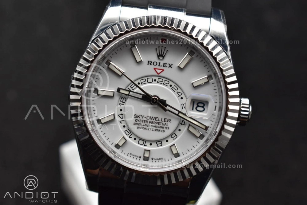 Sky-Dweller 336239 SS ZF 1:1 Best Edition White Dial on Oysterflex Strap A23J (Gain Weight)