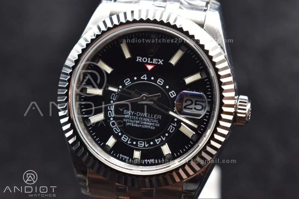 Skydweller SS Noob Best Edition Black Dial on SS Jubilee Bracelet A23J