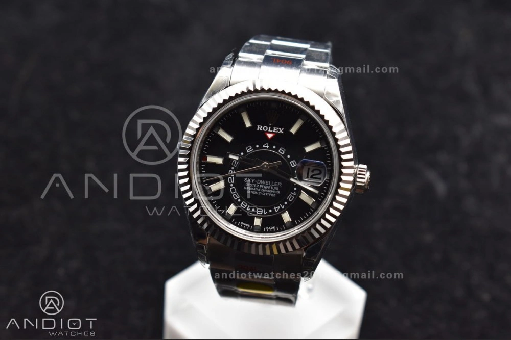 Skydweller SS Noob Best Edition Black Dial on SS Oyster Bracelet A23J