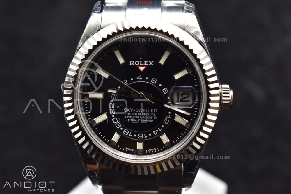 Skydweller SS Noob Best Edition Black Dial on SS Oyster Bracelet A23J