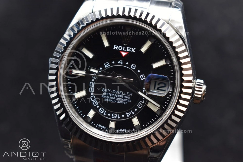 Skydweller SS Noob Best Edition Black Dial on SS Oyster Bracelet A23J