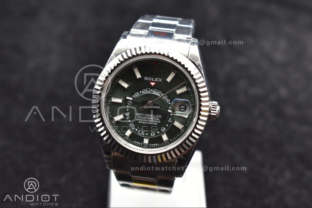 Skydweller SS Noob Best Edition Green Dial on SS Oyster Bracelet A23J