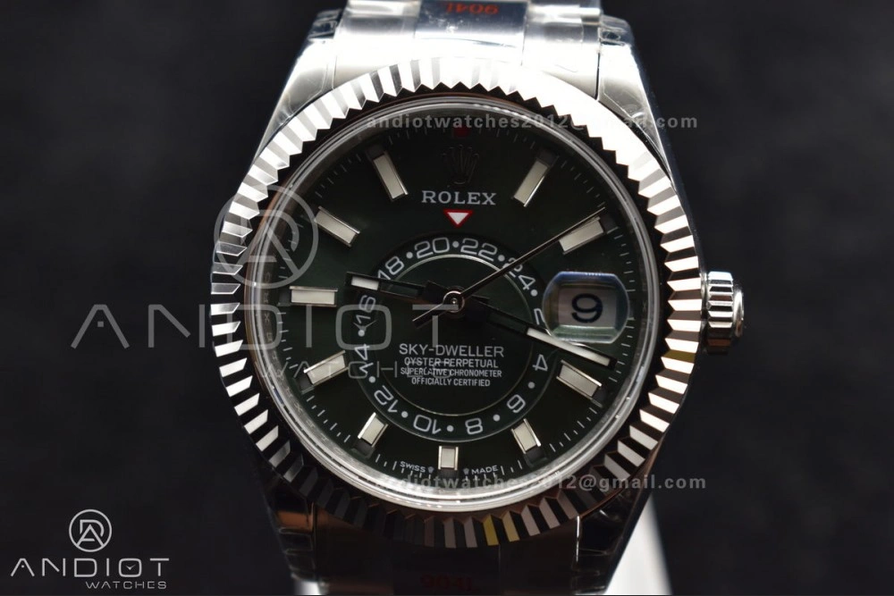 Skydweller SS Noob Best Edition Green Dial on SS Oyster Bracelet A23J